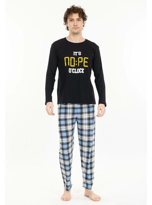 Black - Men`s Pyjama Sets - Tampap