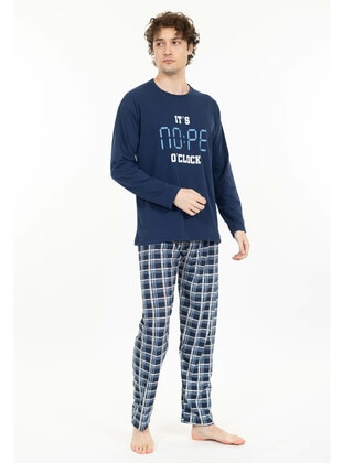 Blue - Men`s Pyjama Sets - Tampap