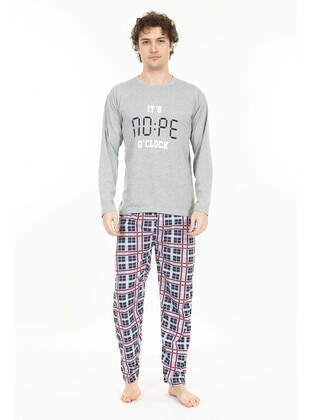 Grey - Men`s Pyjama Sets - Tampap