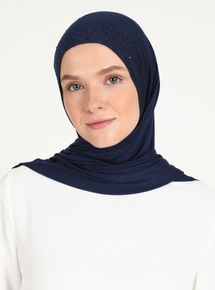 Navy Blue - Instant Scarf - Ecardin