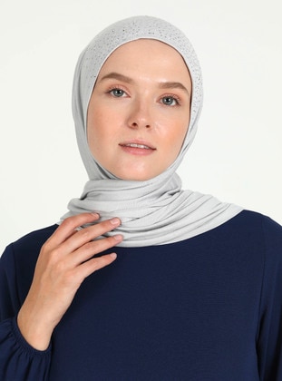 Light Gray - Instant Scarf - Ecardin