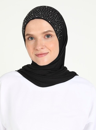 Black - silver - Instant Scarf - Ecardin