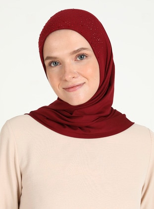 Burgundy - Instant Scarf - Ecardin