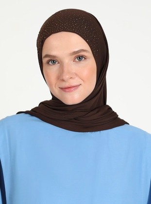 Brown - Instant Scarf - Ecardin