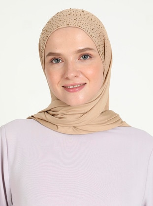 Beige - Instant Scarf - Ecardin