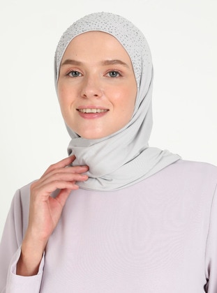 Light Gray - Instant Scarf - Ecardin