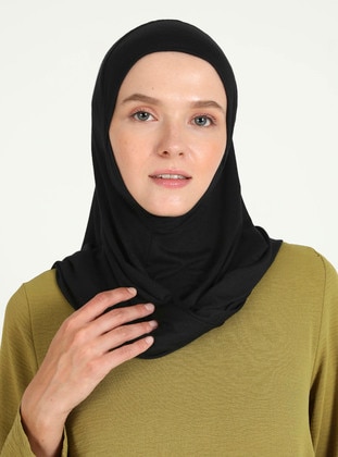 Black - Instant Scarf - Ecardin