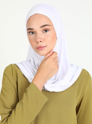 White - Instant Scarf - Ecardin