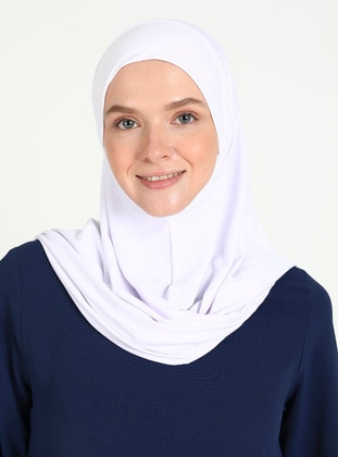 White - Instant Scarf - Ecardin