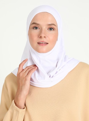 White - Instant Scarf - Ecardin