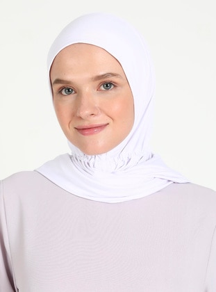 White - Instant Scarf - Ecardin