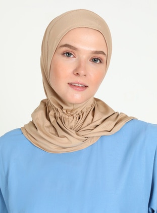 Beige - Instant Scarf - Ecardin