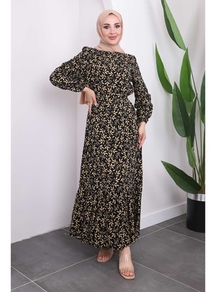 Brown - Unlined - Modest Dress - İmaj Butik