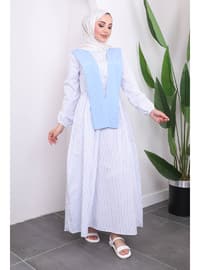 Baby Blue - Unlined - Modest Dress