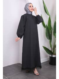 Black - Fully Lined - Modest Dress