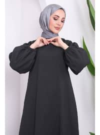 Black - Fully Lined - Modest Dress