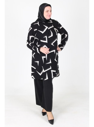 Black - Plus Size Tunic - GELİNCE