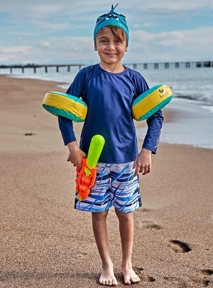 Navy Blue - Boys` Swimsuit - Marina