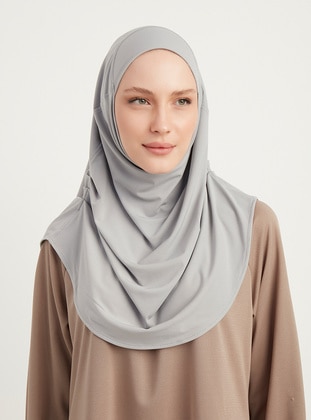 Grey - Instant Scarf - ŞALESS