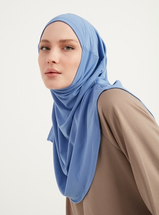 Blue - Simple - Instant Scarf - ŞALESS