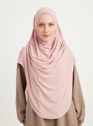 Powder Pink - Simple - Instant Scarf - ŞALESS