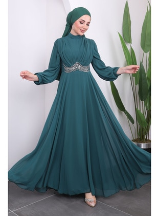 Emerald - Fully Lined - Modest Evening Dress - İmaj Butik