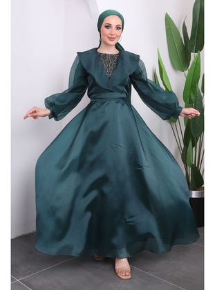 Emerald - Fully Lined - Modest Evening Dress - İmaj Butik