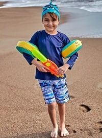 Navy Blue - Boys` Swimsuit