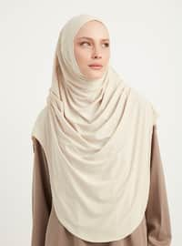 Beige - Simple - Instant Scarf