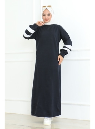 Navy Blue - Modest Dress - Bestenur