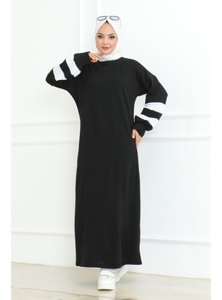 Black - Modest Dress - Bestenur