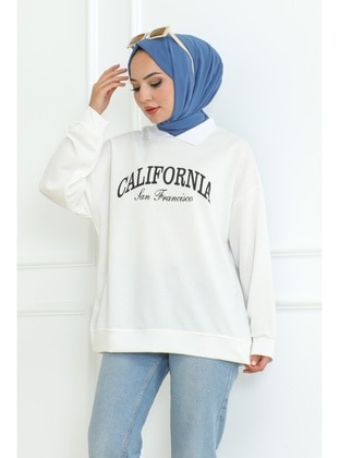 White - Sweat-shirt - Bestenur