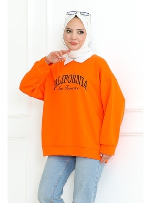 Orange - Sweat-shirt - Bestenur