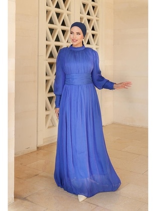 Saxe Blue - Modest Evening Dress - Hakimoda