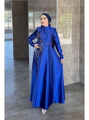 Saxe Blue - Modest Evening Dress - Hakimoda