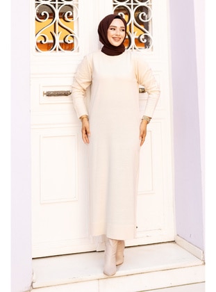 Beige - 600gr - Modest Dress - Tesettür Dünyası