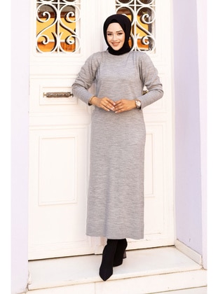 Grey - 600gr - Modest Dress - Tesettür Dünyası