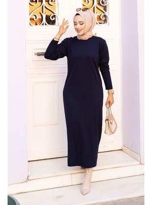 Navy Blue - 600gr - Modest Dress - Tesettür Dünyası