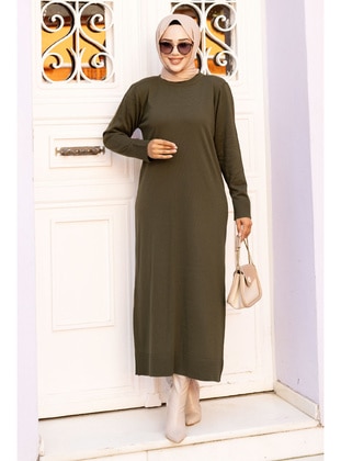 Green - 600gr - Modest Dress - Tesettür Dünyası