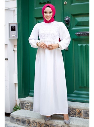 White - 300gr - Modest Dress - Tesettür Dünyası