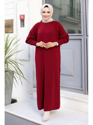 Burgundy - 500gr - Modest Dress - Tesettür Dünyası