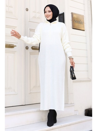 Ecru - 600gr - Modest Dress - Tesettür Dünyası