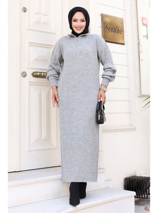 Grey - 600gr - Modest Dress - Tesettür Dünyası