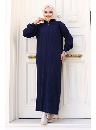 Navy Blue - 600gr - Modest Dress - Tesettür Dünyası