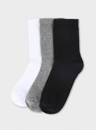 Gray - White - Socks - Benin