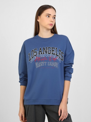 Sweatshirt - İndigo - Benin