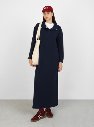 Navy Blue - Modest Dress - Benin