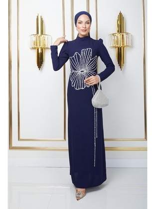 Navy Blue - Evening Dresses - Olcay