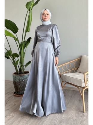 Grey - Modest Dress - InStyle