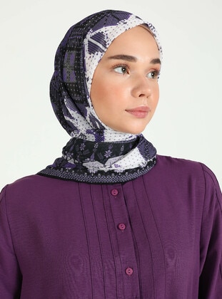 Black - Purple - Scarf - Miray